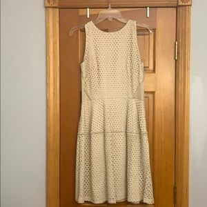 Beige knee length dress